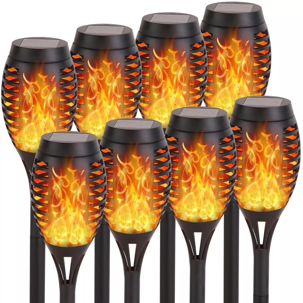 Upgraded Solar Outdoor Lights , 8 Pack Solar Lights for Outside